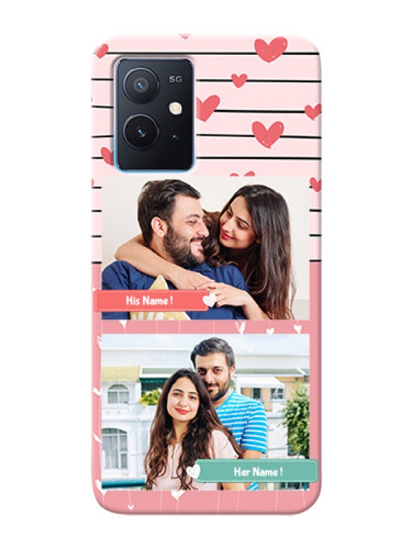 Custom iQOO Z6 5G custom mobile covers: Photo with Heart Design