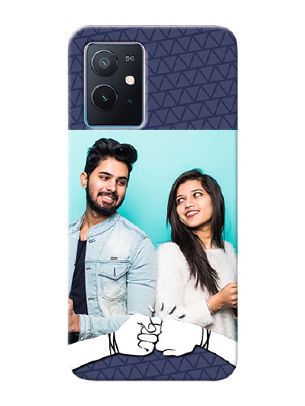 Custom iQOO Z6 5G Mobile Covers Online with Best Friends Design 