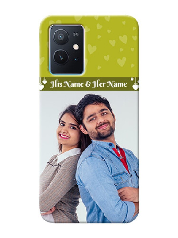 Custom iQOO Z6 5G custom mobile covers: You & Me Heart Design