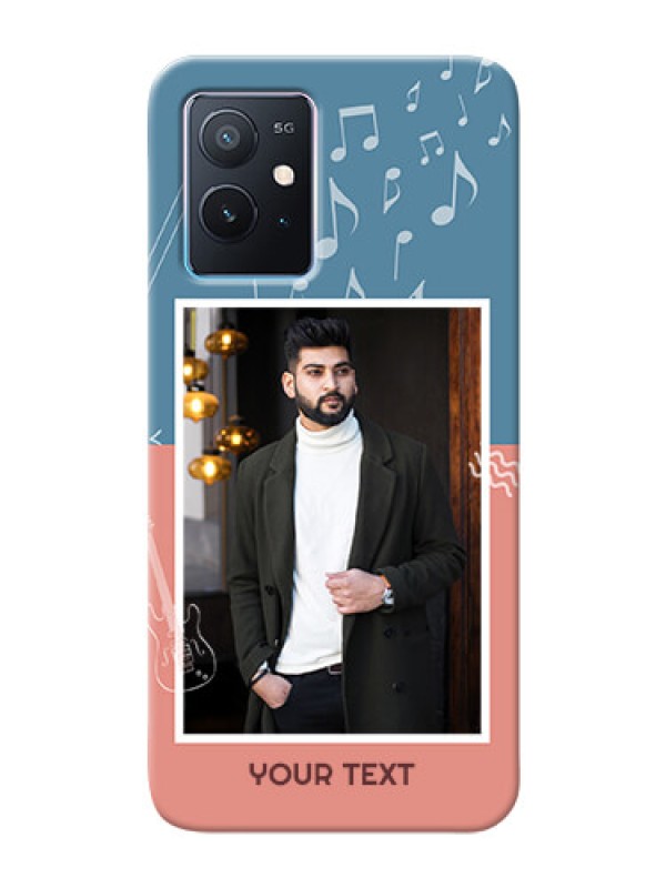 Custom iQOO Z6 5G Phone Back Covers with Color Musical Note Design