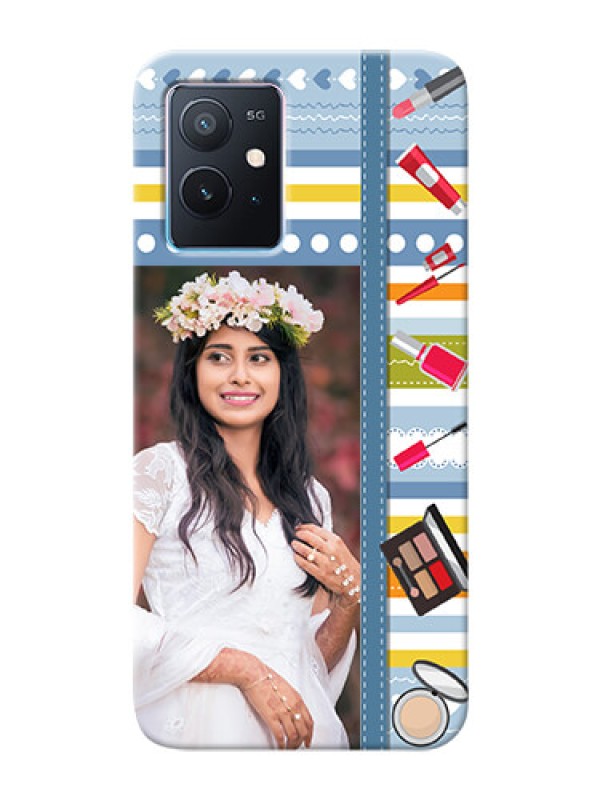 Custom iQOO Z6 5G Personalized Mobile Cases: Makeup Icons Design