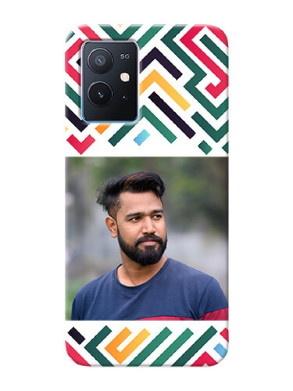 Custom iQOO Z6 5G Custom Mobile Case with Colorful Maze Pattern Design