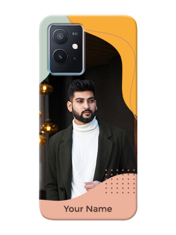 Custom iQOO Z6 5G Custom Phone Cases: Tri-coloured overlay design