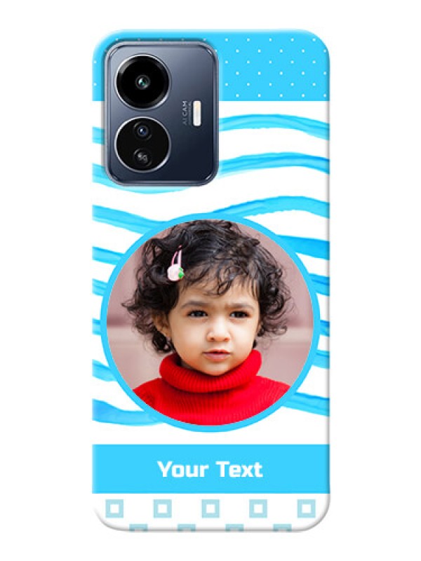 Custom iQOO Z6 Lite 5G phone back covers: Simple Blue Case Design