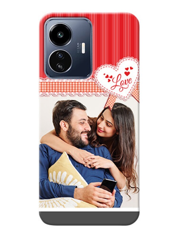 Custom iQOO Z6 Lite 5G phone cases online: Red Love Pattern Design
