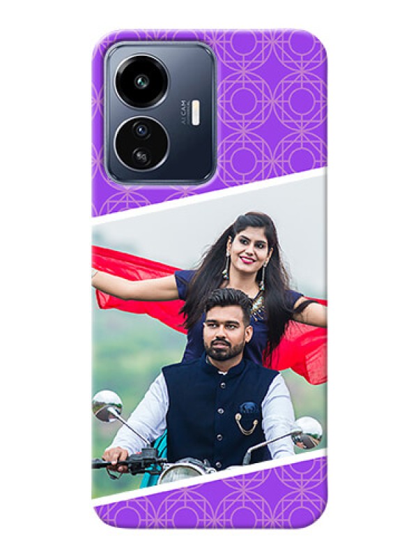 Custom iQOO Z6 Lite 5G mobile back covers online: violet Pattern Design