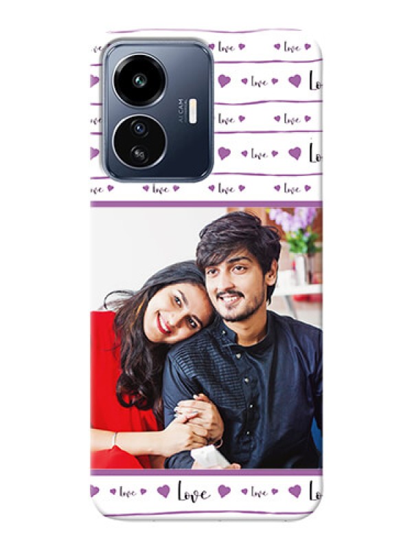 Custom iQOO Z6 Lite 5G Mobile Back Covers: Couples Heart Design