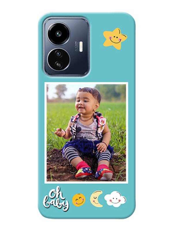 Custom iQOO Z6 Lite 5G Personalised Phone Cases: Smiley Kids Stars Design