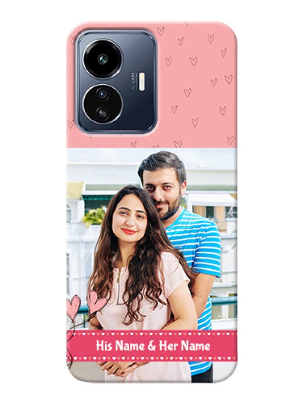 Custom iQOO Z6 Lite 5G phone back covers: Love Design Peach Color