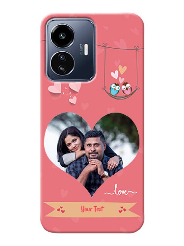 Custom iQOO Z6 Lite 5G custom phone covers: Peach Color Love Design 