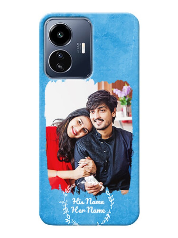 Custom iQOO Z6 Lite 5G custom mobile cases: Blue Color Vintage Design