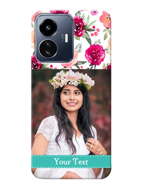 Custom iQOO Z6 Lite 5G Personalized Mobile Cases: Watercolor Floral Design