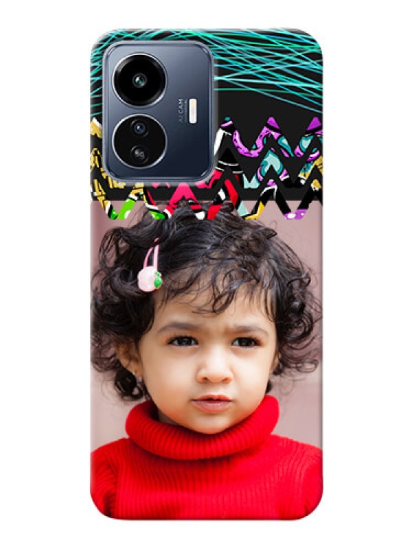 Custom iQOO Z6 Lite 5G personalized phone covers: Neon Abstract Design