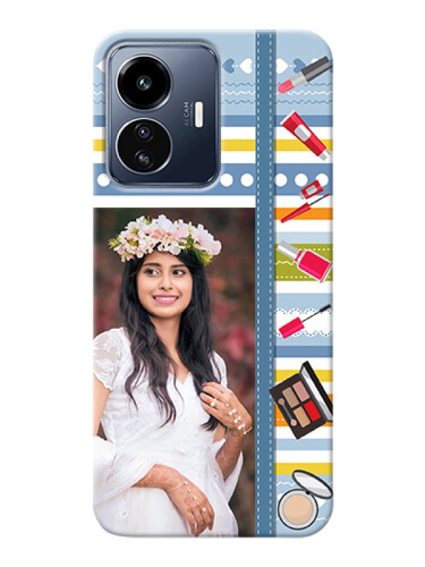 Custom iQOO Z6 Lite 5G Personalized Mobile Cases: Makeup Icons Design