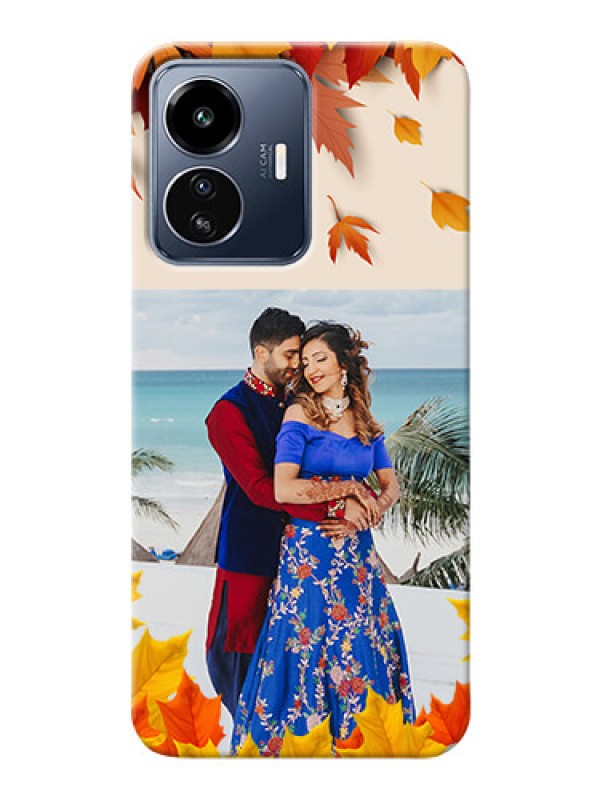 Custom iQOO Z6 Lite 5G Mobile Phone Cases: Autumn Maple Leaves Design