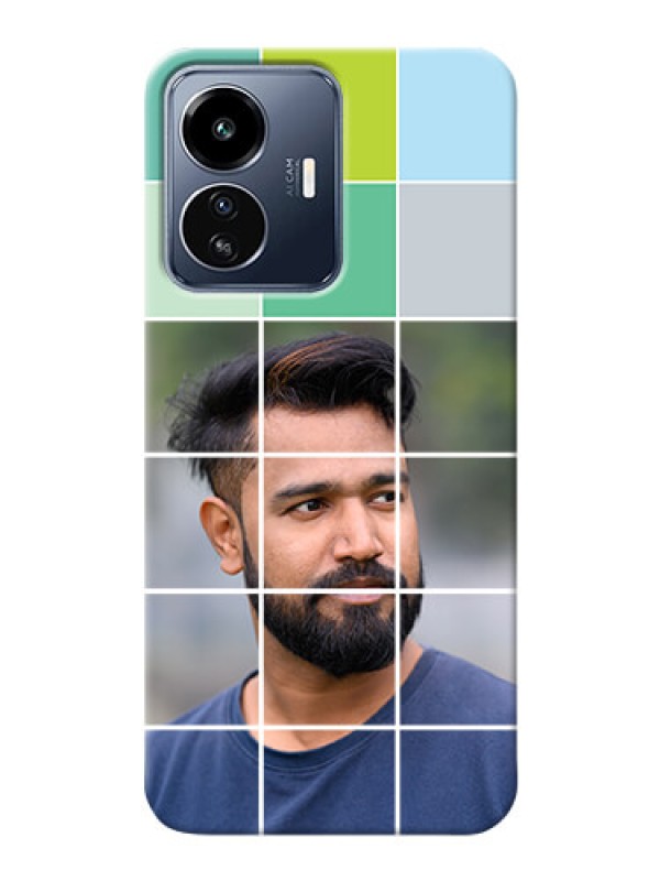 Custom iQOO Z6 Lite 5G personalised phone covers with white box pattern 