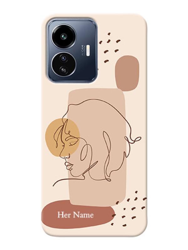 Custom iQOO Z6 Lite 5G Custom Phone Covers: Calm Woman line art Design