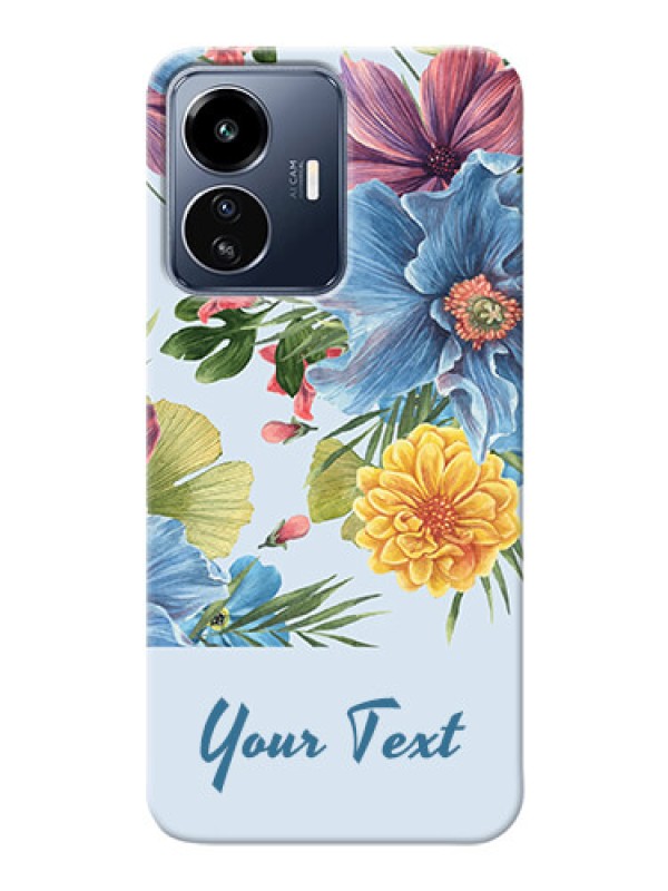 Custom iQOO Z6 Lite 5G Custom Phone Cases: Stunning Watercolored Flowers Painting Design