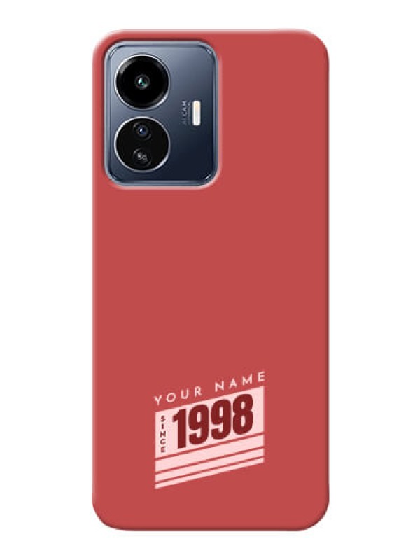 Custom iQOO Z6 Lite 5G Phone Back Covers: Red custom year of birth Design