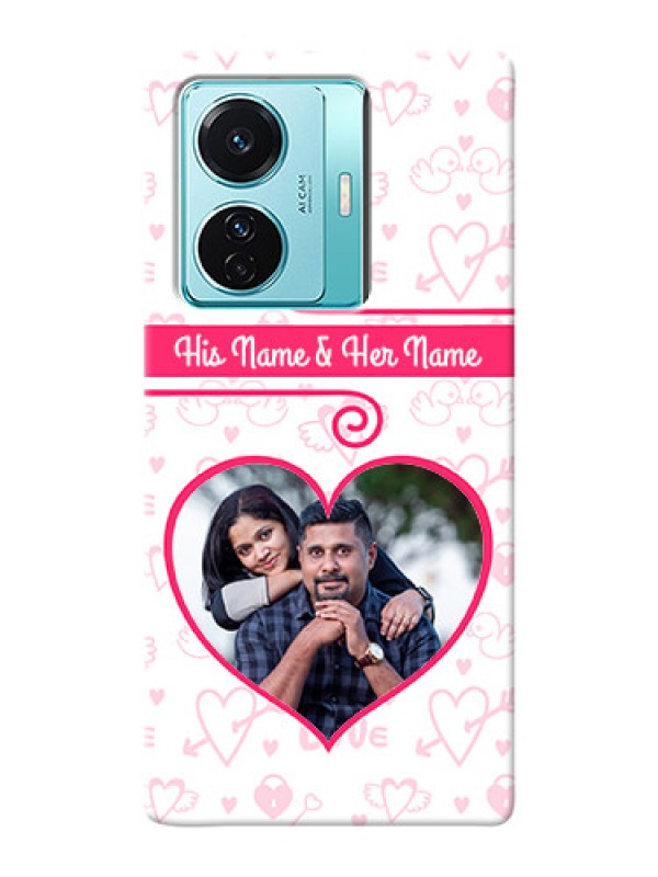 Custom iQOO Z6 Pro 5G Personalized Phone Cases: Heart Shape Love Design