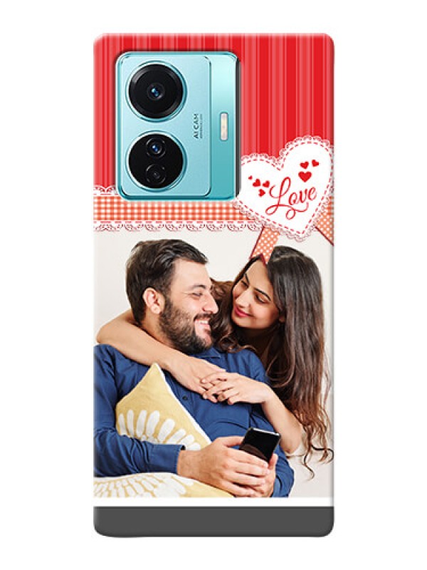Custom iQOO Z6 Pro 5G phone cases online: Red Love Pattern Design