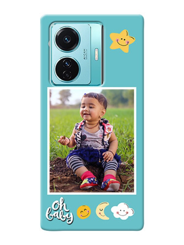 Custom iQOO Z6 Pro 5G Personalised Phone Cases: Smiley Kids Stars Design