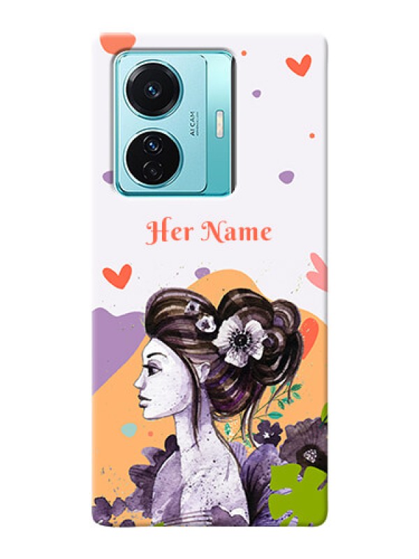 Custom iQOO Z6 Pro 5G Custom Mobile Case with Woman And Nature Design