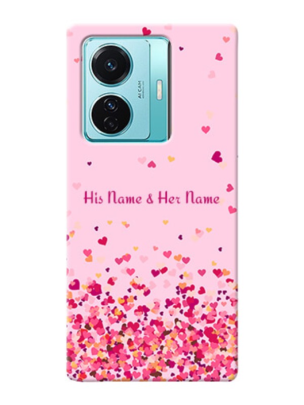 Custom iQOO Z6 Pro 5G Phone Back Covers: Floating Hearts Design