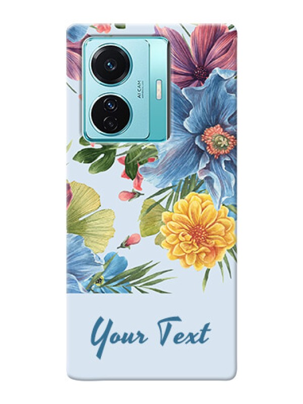 Custom iQOO Z6 Pro 5G Custom Phone Cases: Stunning Watercolored Flowers Painting Design