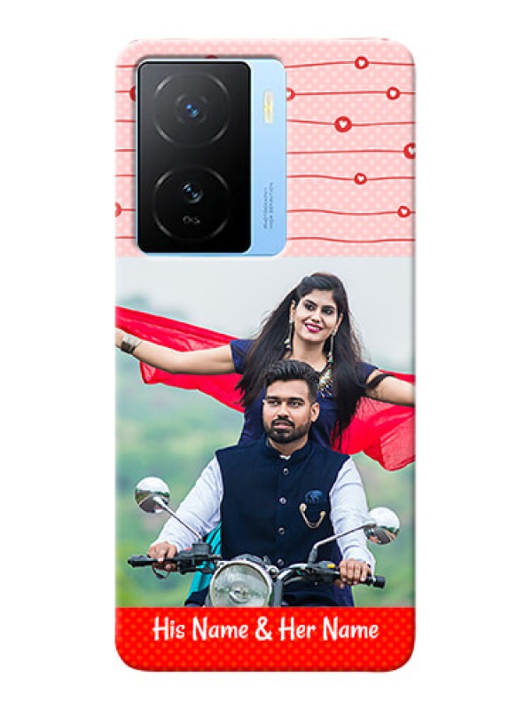 Custom iQOO Z7 5G Custom Phone Cases: Red Pattern Case Design