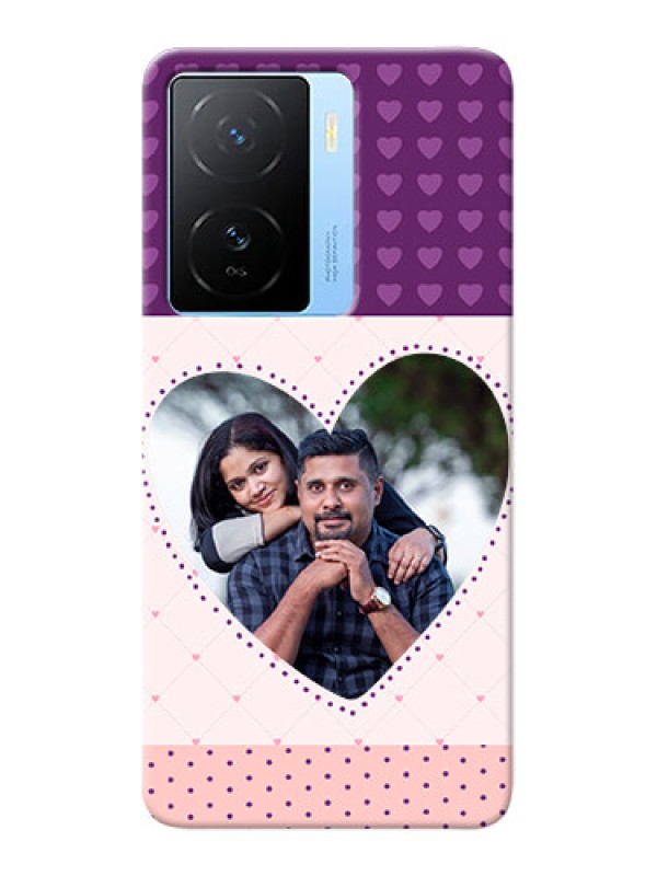 Custom iQOO Z7 5G Mobile Back Covers: Violet Love Dots Design