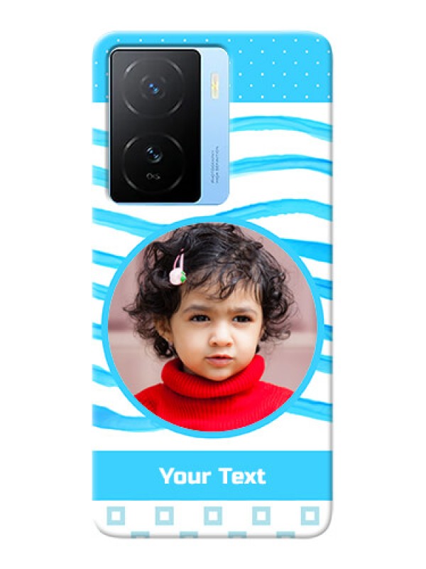 Custom iQOO Z7 5G phone back covers: Simple Blue Case Design
