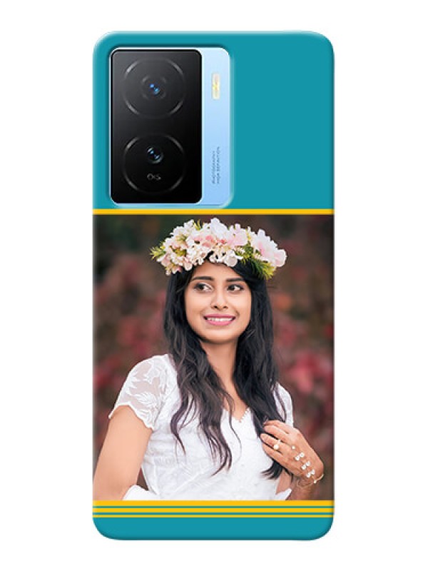 Custom iQOO Z7 5G personalized phone covers: Yellow & Blue Design 