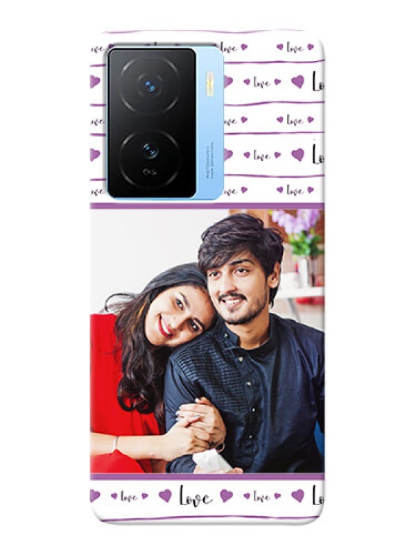 Custom iQOO Z7 5G Mobile Back Covers: Couples Heart Design