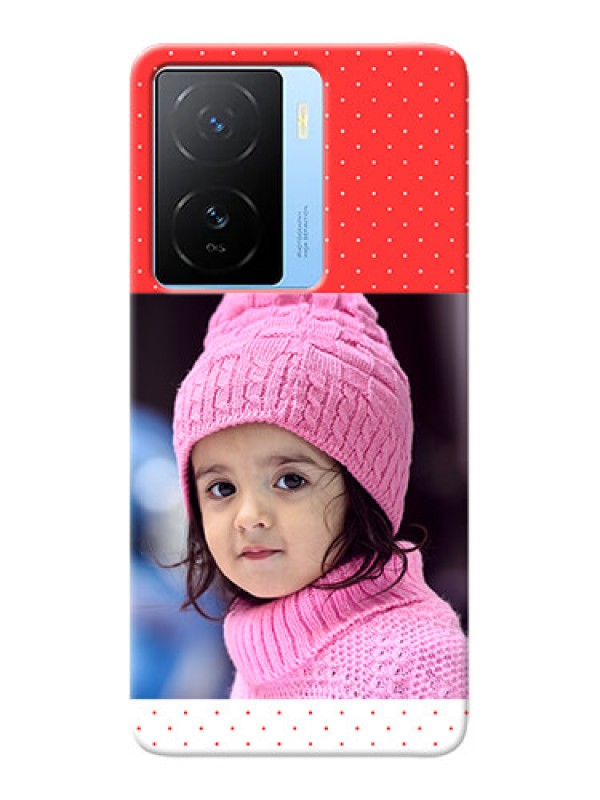 Custom iQOO Z7 5G personalised phone covers: Red Pattern Design