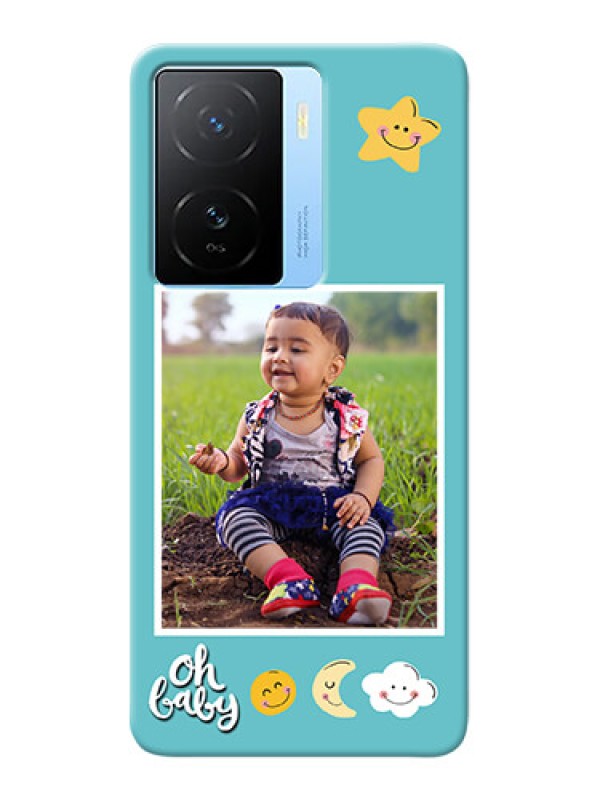 Custom iQOO Z7 5G Personalised Phone Cases: Smiley Kids Stars Design