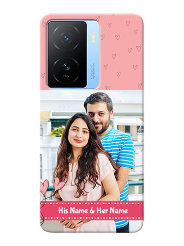 Custom iQOO Z7 5G phone back covers: Love Design Peach Color