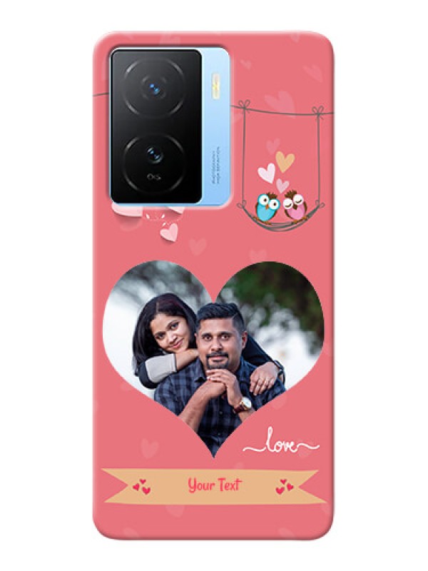 Custom iQOO Z7 5G custom phone covers: Peach Color Love Design 