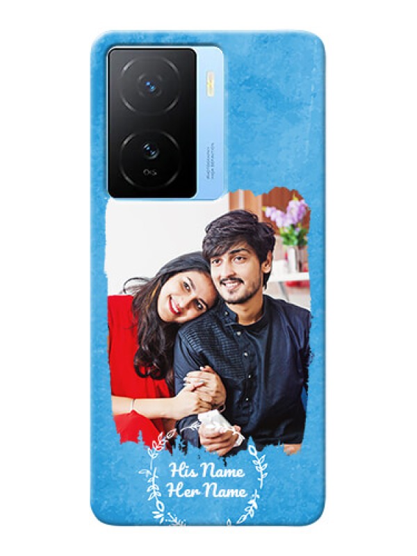 Custom iQOO Z7 5G custom mobile cases: Blue Color Vintage Design