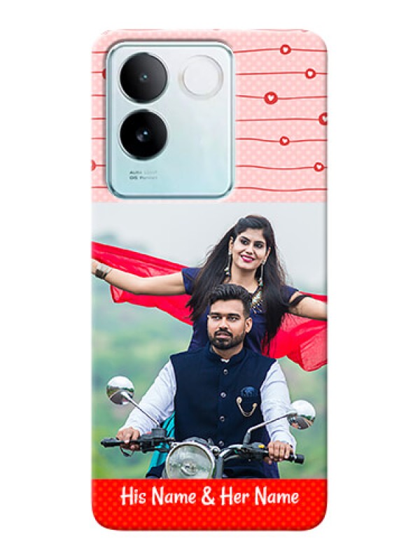 Custom iQOO Z7 Pro 5G Custom Phone Cases: Red Pattern Case Design