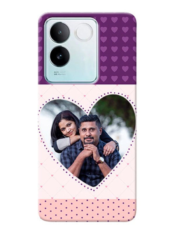 Custom iQOO Z7 Pro 5G Mobile Back Covers: Violet Love Dots Design