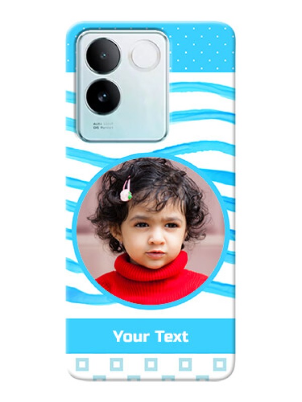 Custom iQOO Z7 Pro 5G phone back covers: Simple Blue Case Design