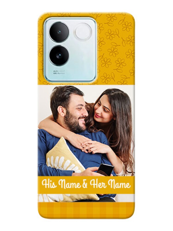 Custom iQOO Z7 Pro 5G mobile phone covers: Yellow Floral Design