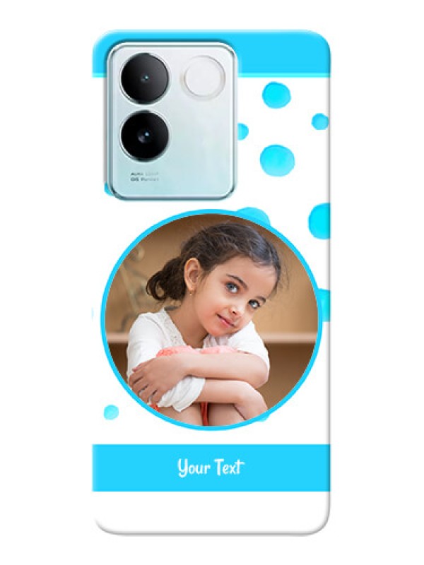 Custom iQOO Z7 Pro 5G Custom Phone Covers: Blue Bubbles Pattern Design