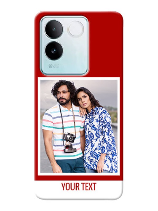 Custom iQOO Z7 Pro 5G mobile phone covers: Simple Red Color Design