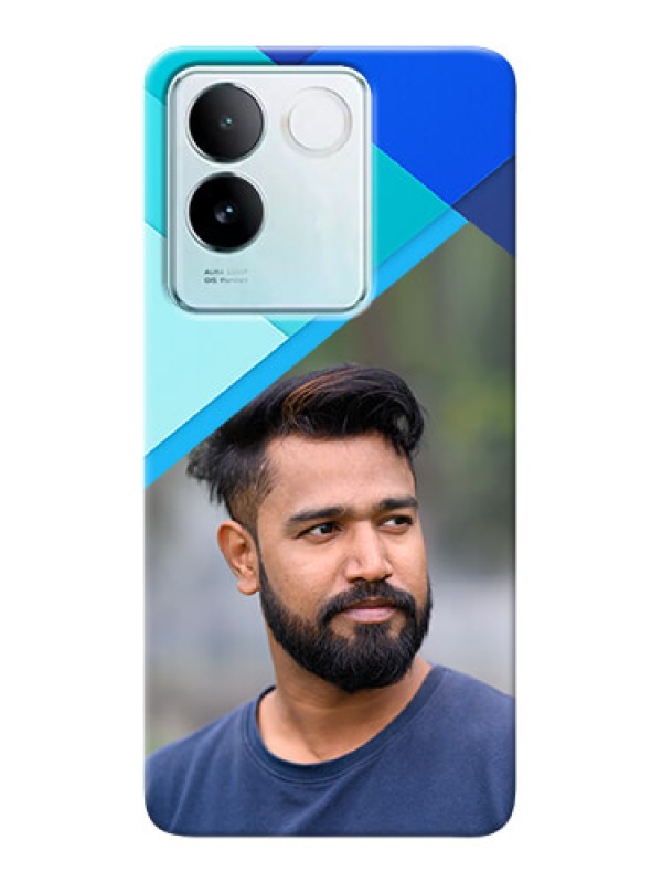 Custom iQOO Z7 Pro 5G Phone Cases Online: Blue Abstract Cover Design