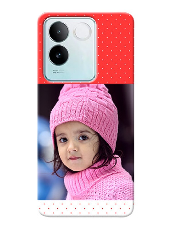 Custom iQOO Z7 Pro 5G personalised phone covers: Red Pattern Design