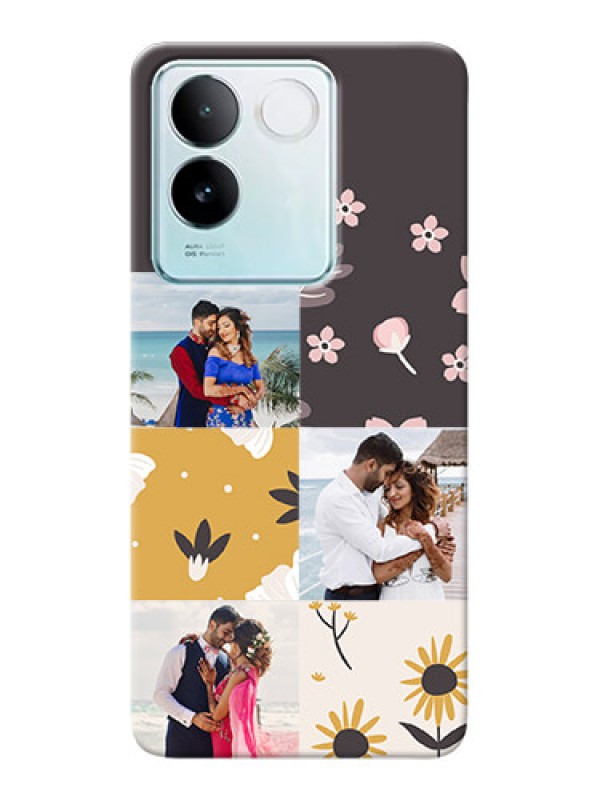 Custom iQOO Z7 Pro 5G phone cases online: 3 Images with Floral Design