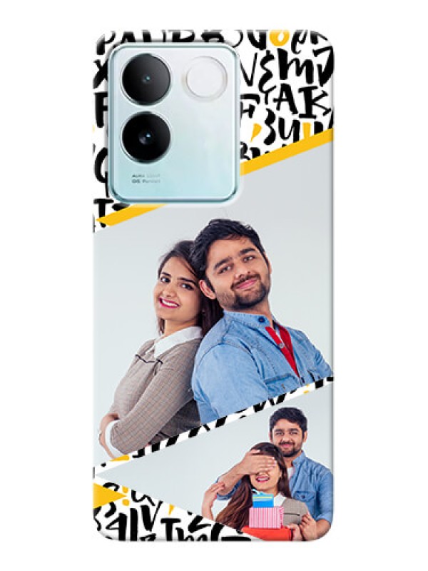 Custom iQOO Z7 Pro 5G Phone Back Covers: Letters Pattern Design