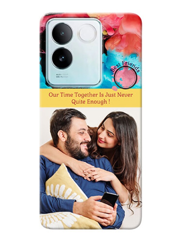 Custom iQOO Z7 Pro 5G Mobile Cases: Quote with Acrylic Painting Design